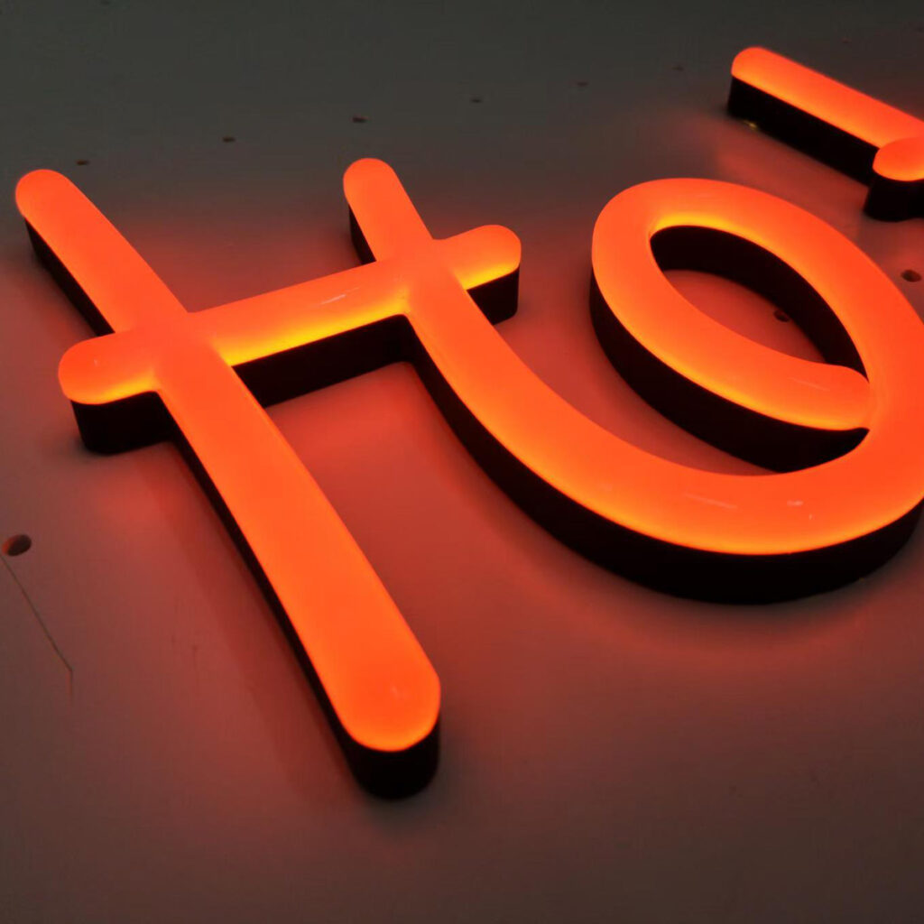 Acrylic Engraved Curved LED Neon Sign | Acrylic Neon Letters
