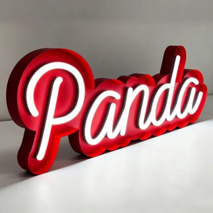 Acrylic Engraved Curved LED Neon Sign | Acrylic Neon Letters