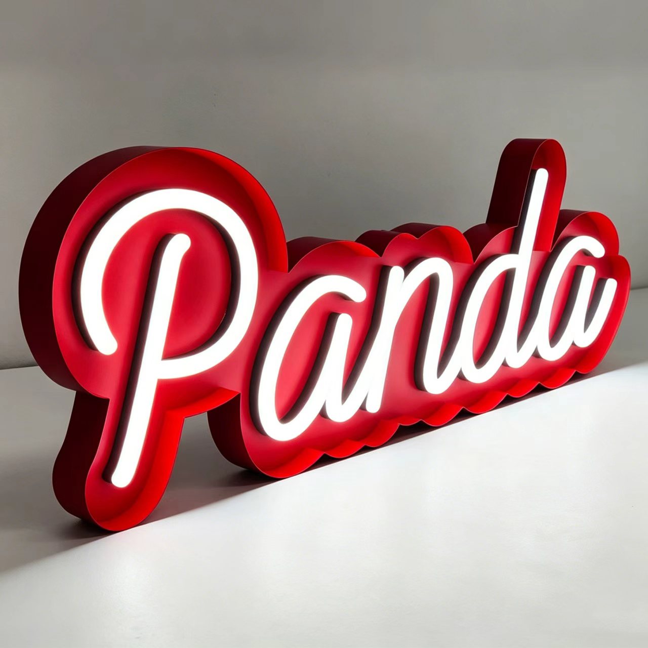 Acrylic Engraved Curved LED Neon Sign | Acrylic Neon Letters