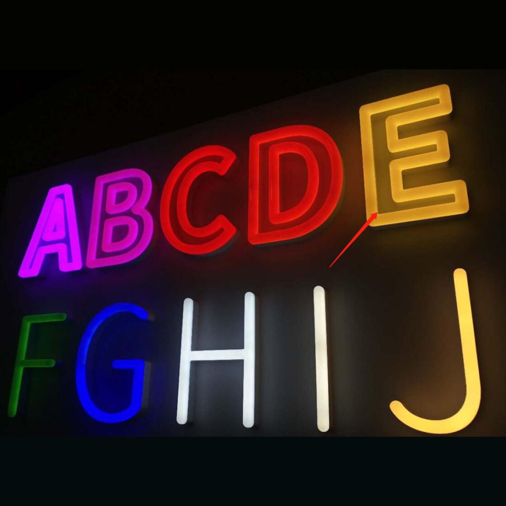 Acrylic Engraved Curved LED Neon Sign | Acrylic Neon Letters