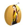 3D Moon Shape Tension Fabric Display | Circular Media Wall