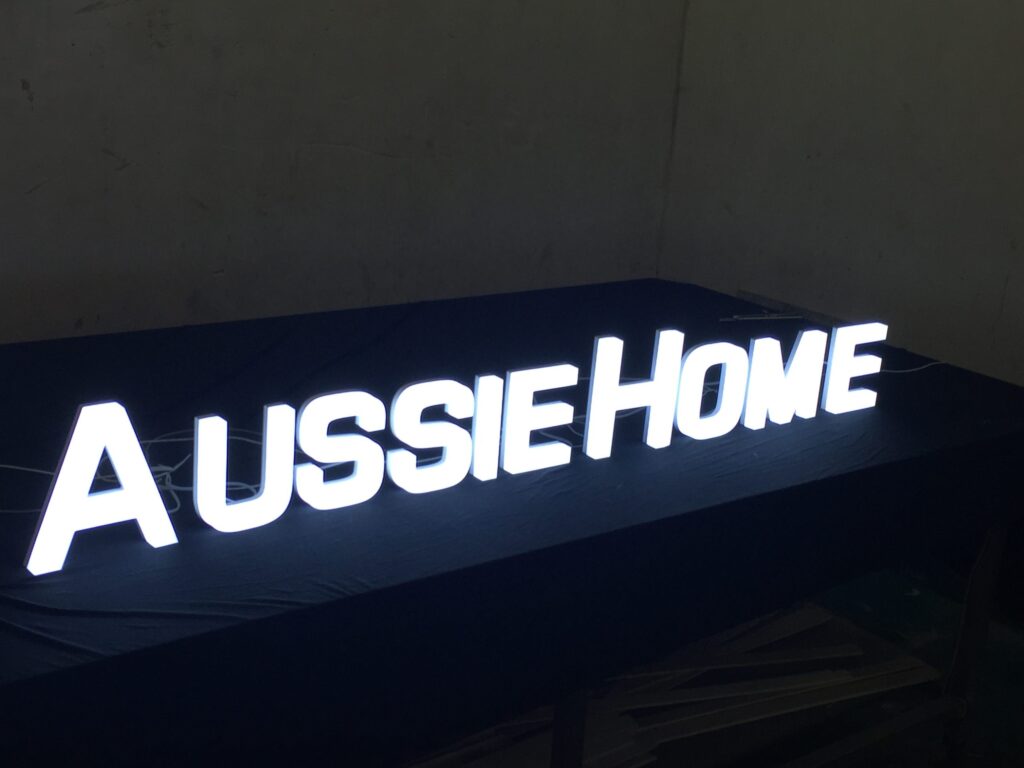 Acrylic Fabricated LED Channel Letters | Front &amp; Side Illuminated 3D Letter Sign