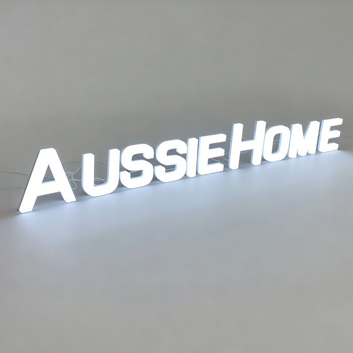 Acrylic Fabricated LED Channel Letters | Front &amp; Side Illuminated 3D Letter Sign