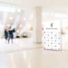 Angled Portable Vertical Fabric Display Wall | Slanted Top Tension Fabric Banner