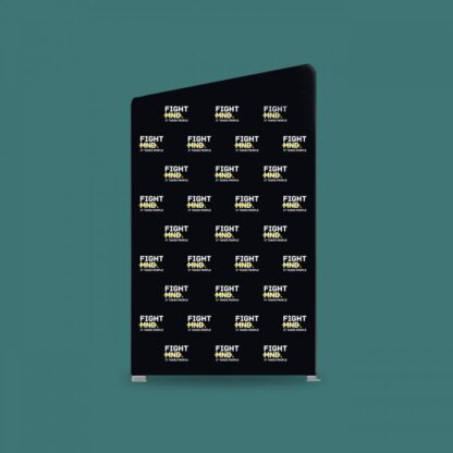 Angled Portable Vertical Fabric Display Wall | Slanted Top Tension Fabric Banner