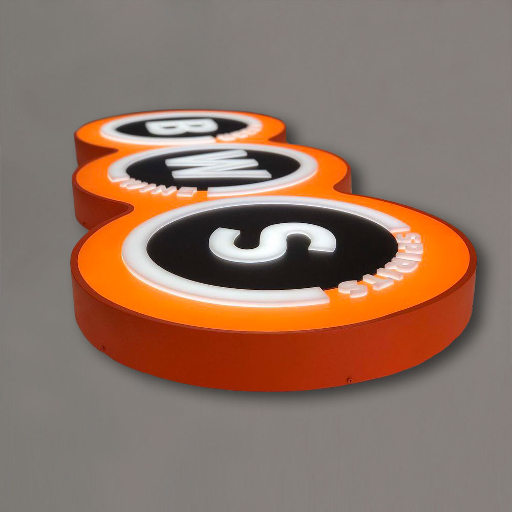 Blade Sign with 3D Letter Surface