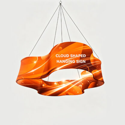 Cloud Hanging Banner | Custom Sky Hanging Fabric Displays