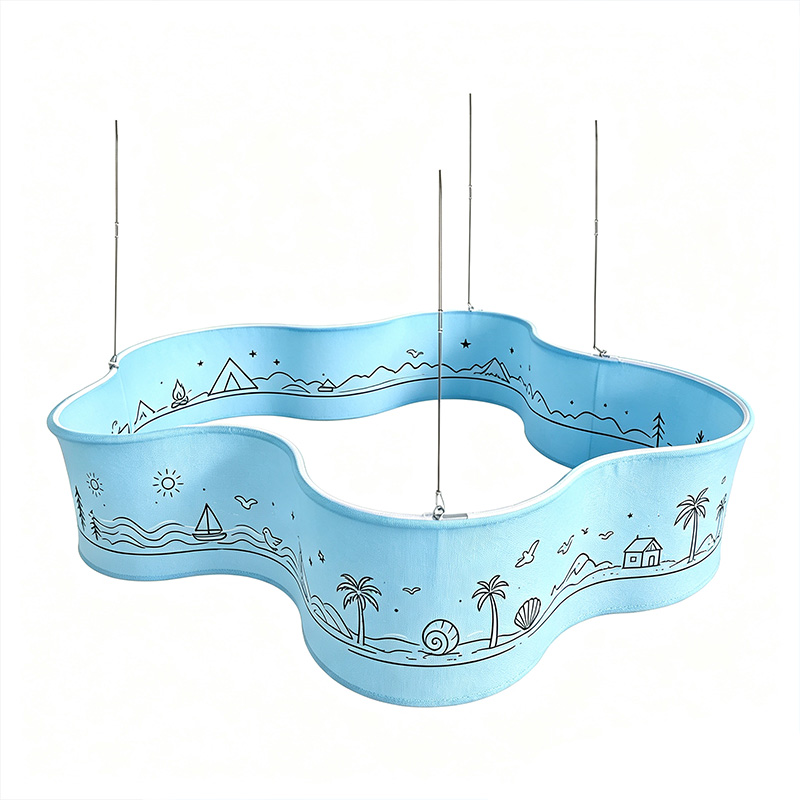 Cloud Hanging Banner | Custom Sky Hanging Fabric Displays