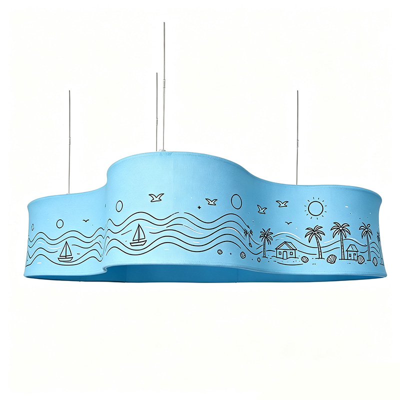 Cloud Hanging Banner | Custom Sky Hanging Fabric Displays