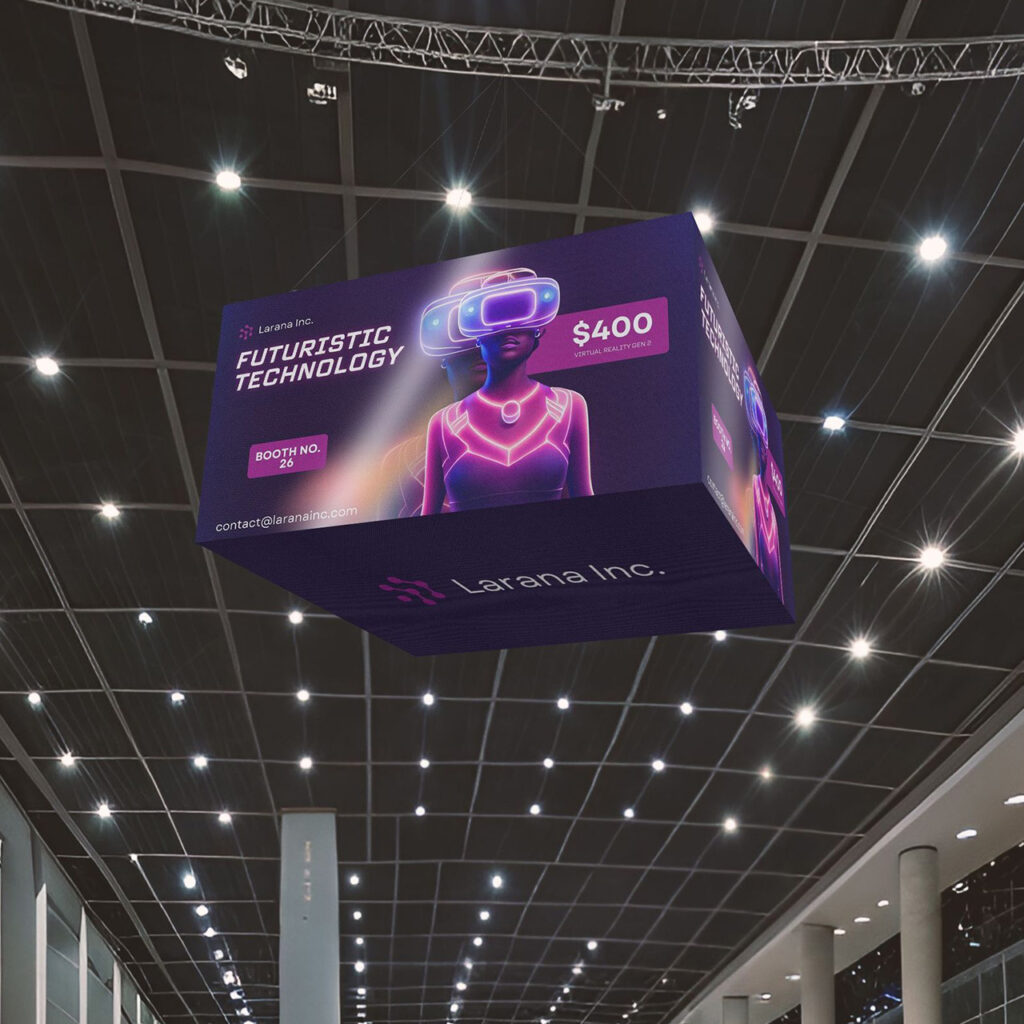 Cube Hanging Banner | Sky Hanging Fabric Displays