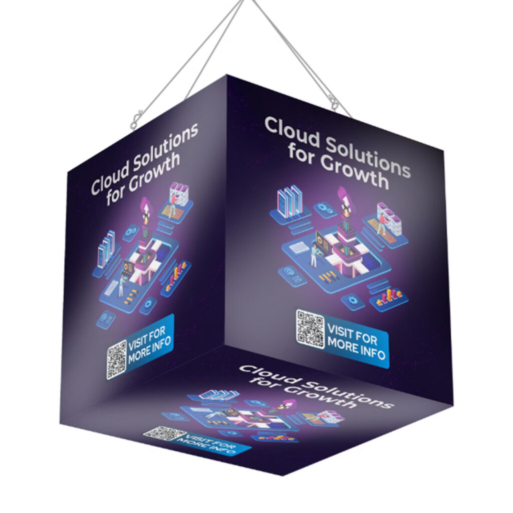 Cube Hanging Banner | Sky Hanging Fabric Displays