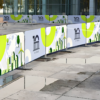 Custom Fabric Interlocking Crowd Control Barrier Covers
