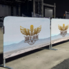 Custom Fabric Interlocking Crowd Control Barrier Covers