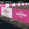 Custom Fabric Interlocking Crowd Control Barrier Covers