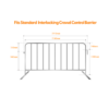 Custom Fabric Interlocking Crowd Control Barrier Covers