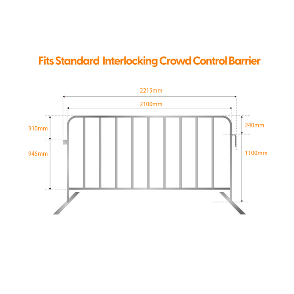 Custom Fabric Interlocking Crowd Control Barrier Covers