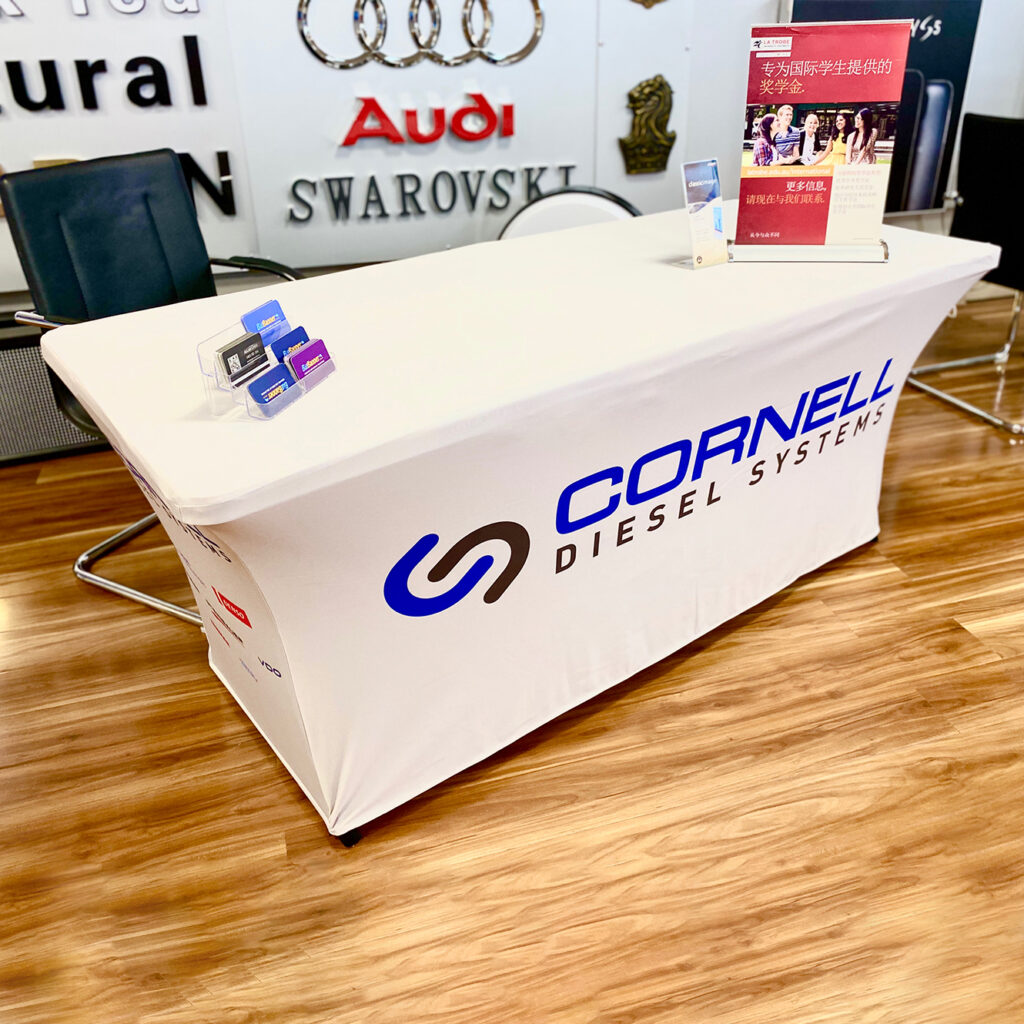 Custom Printed Fabric Table Covers | Table Header Displays