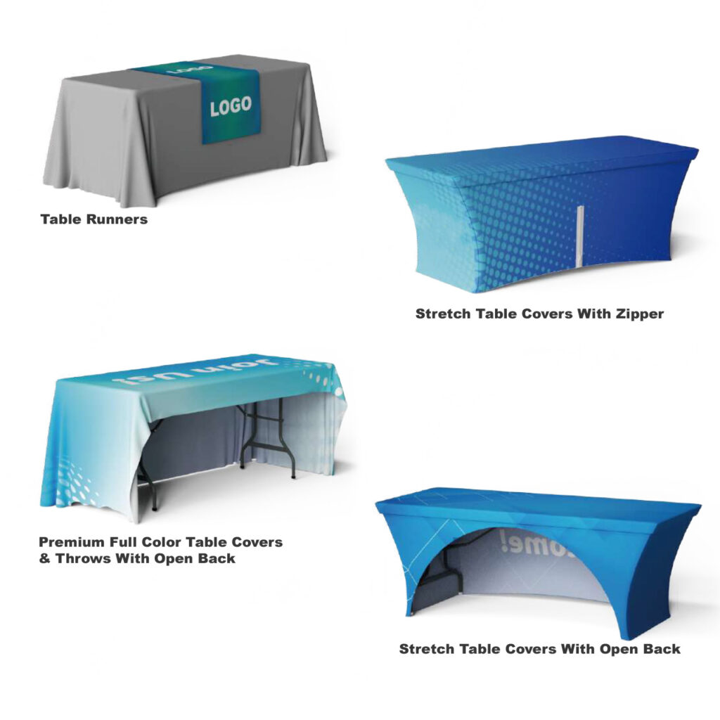 Custom Printed Fabric Table Covers | Table Header Displays