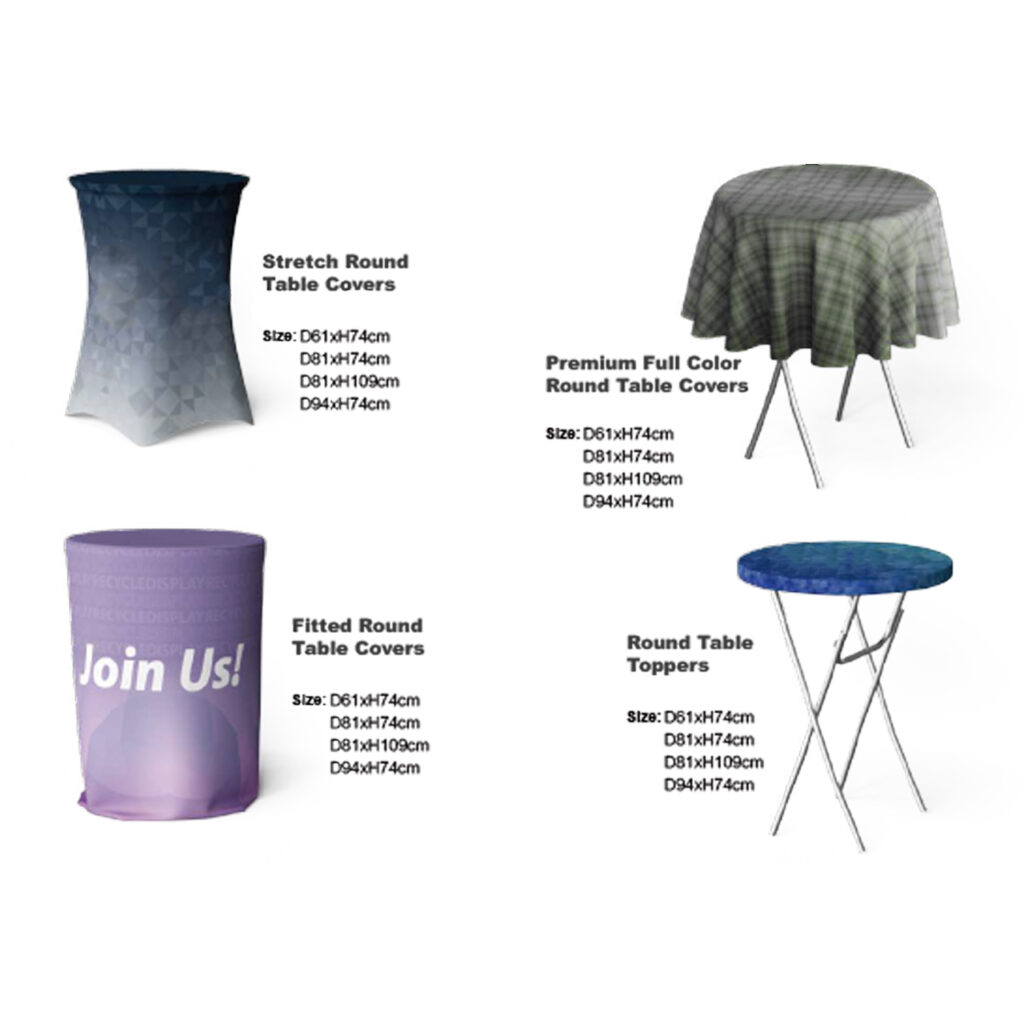 Custom Printed Fabric Table Covers | Table Header Displays