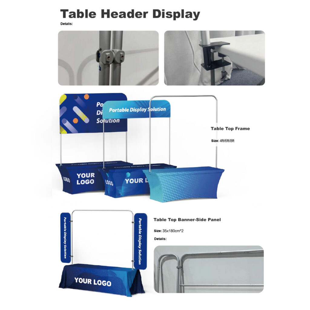 Custom Printed Fabric Table Covers | Table Header Displays