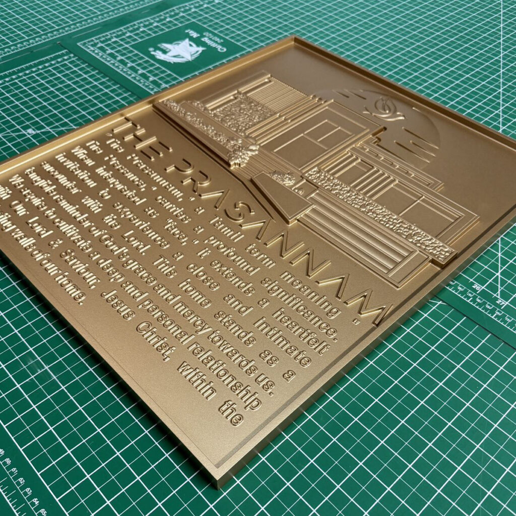 Embossed Antique Brass Metal Sign Plaques | Aged Sign Plate