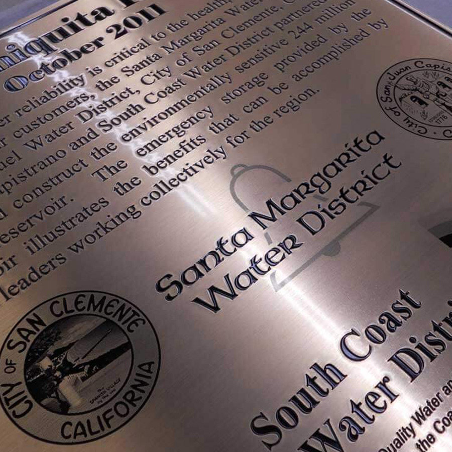Etched Metal Sign | Bronze Sign Plaques