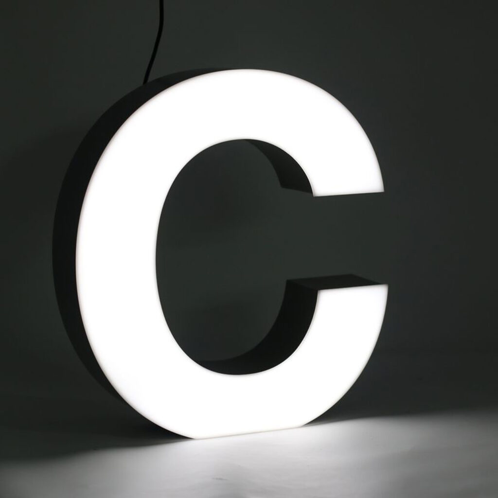 Face Illuminated Rimless LED Channel Letters | Front-Lit Rimless Signage