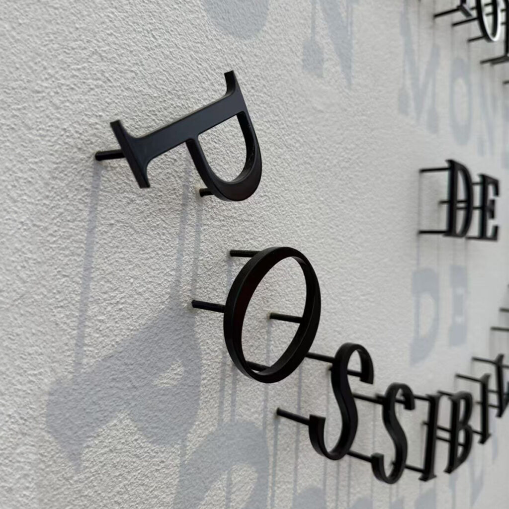 Fine Finishing Solid Metal Letters | Premium Architectural Typography