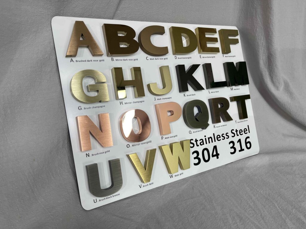 Metal Fabricated Letters with Acrylic Base | Back Halo-Lit Letters