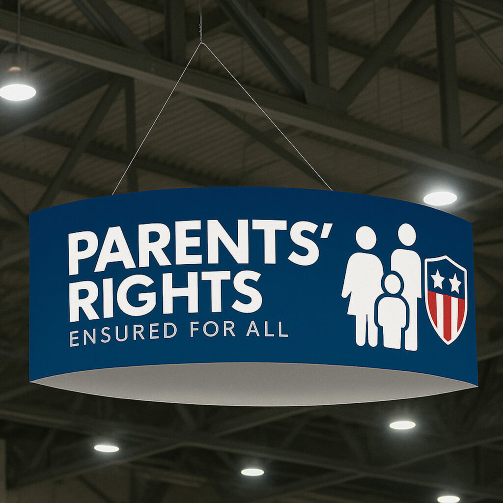 Football Hanging Banner | Custom Sky Hanging Fabric Displays