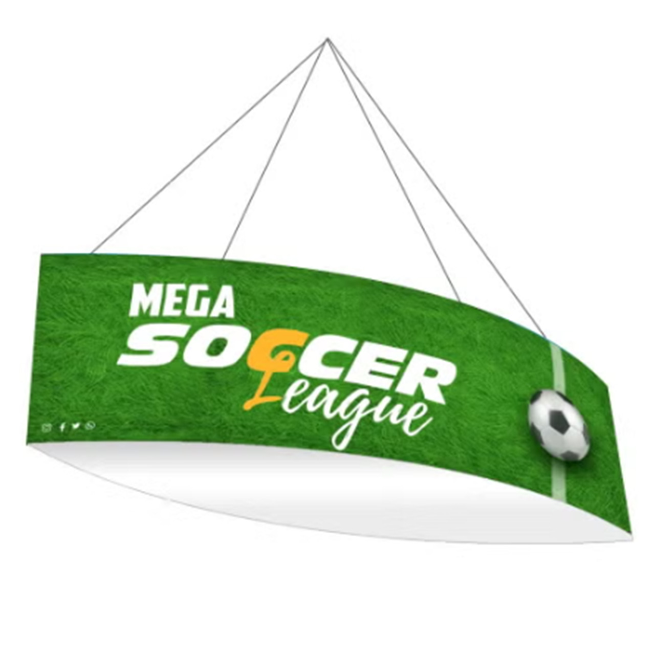 Football Hanging Banner | Custom Sky Hanging Fabric Displays