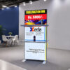 Freestanding SEG Lightbox with Shelves