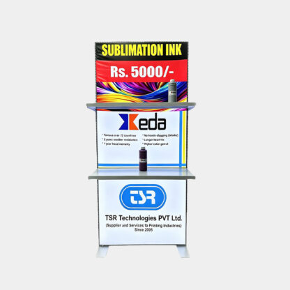 Freestanding SEG Lightbox with Shelves