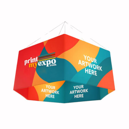 Hexagon Hanging Banner | Sky Hanging Fabric Signs