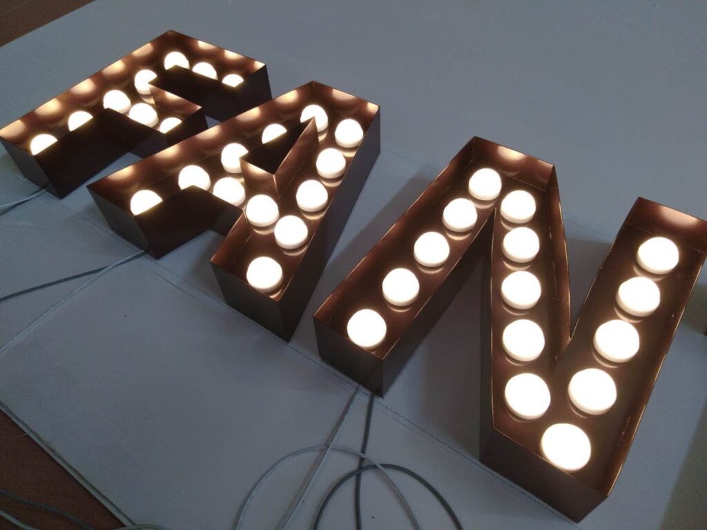 LED Light Vintage Marquee Letters | Fairground Style 3D Signs