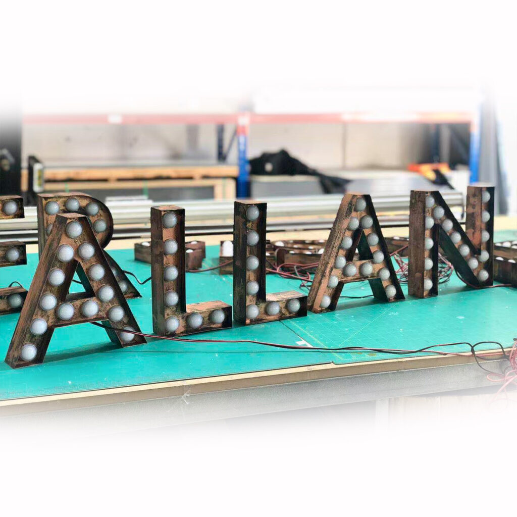 LED Light Vintage Marquee Letters | Fairground Style 3D Signs