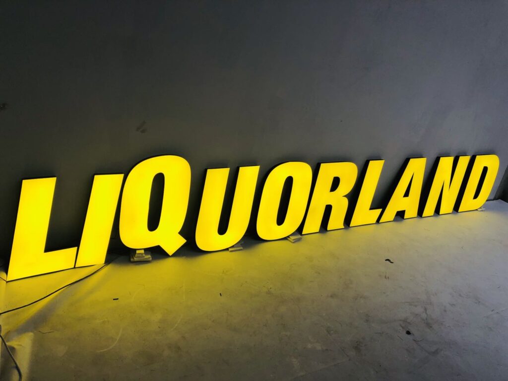 LED Rimless Resin Letters | Liquid Acrylic Signs