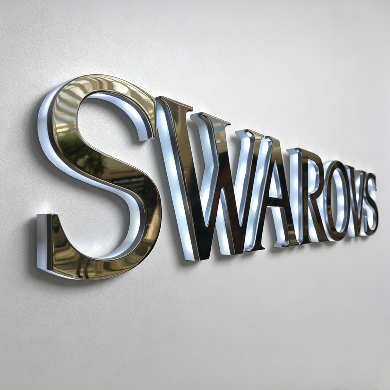 Metal Fabricated Letters with Acrylic Base | Back Halo-Lit Letters