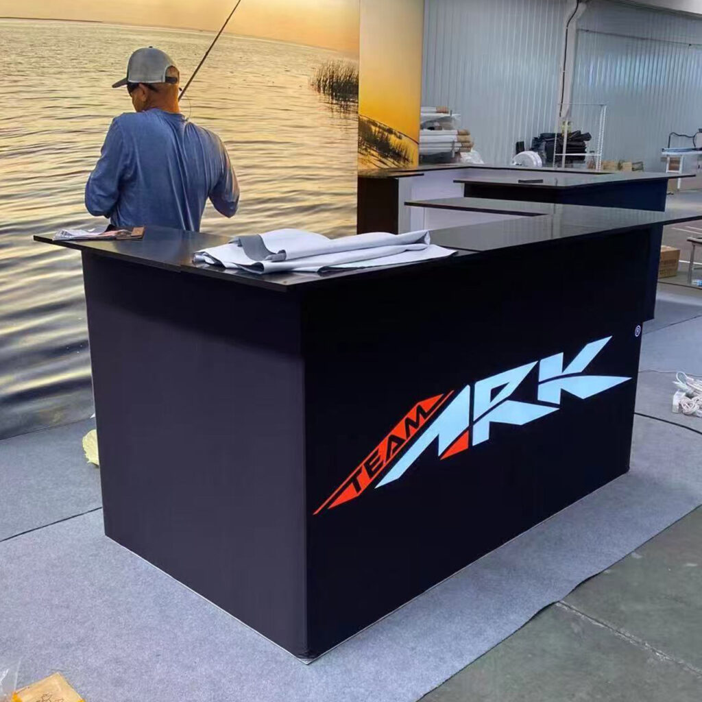 Modular Lockable SEG Fabric Counter | Pop-Up Cashier Desk