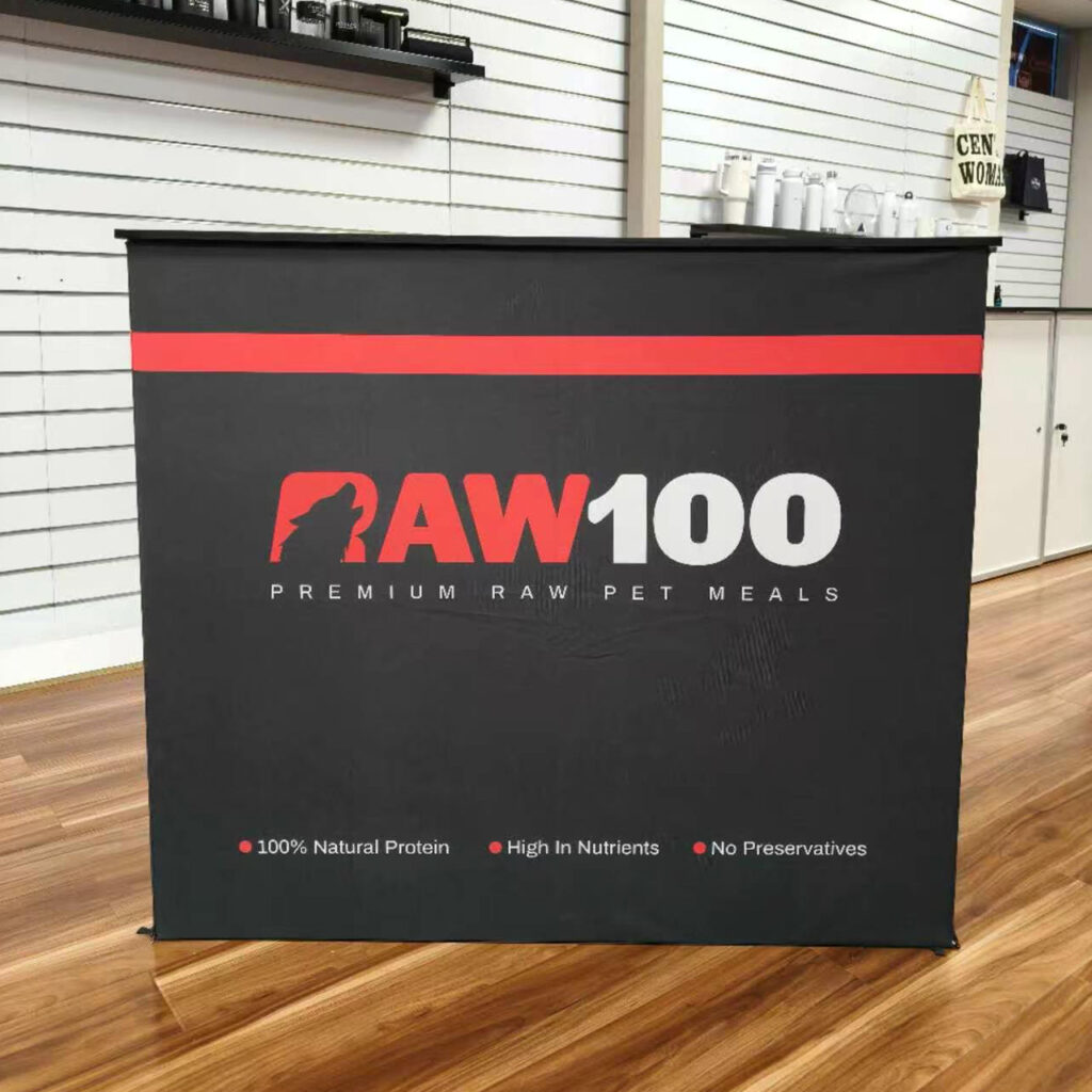 Modular Lockable SEG Fabric Counter | Pop-Up Cashier Desk