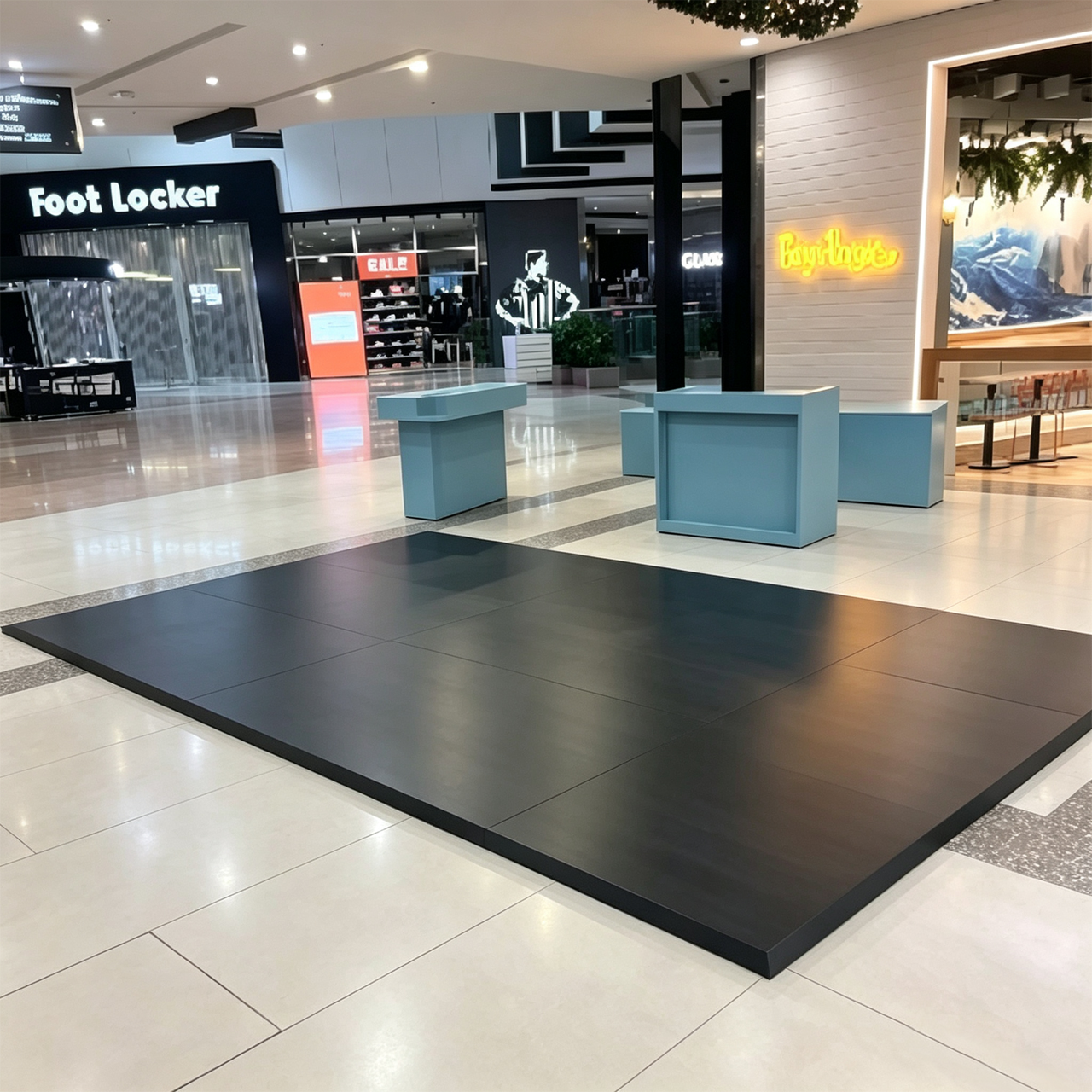 Modular Raised Exhibition &amp; Pop-Up Floor System | Cable Management Platform