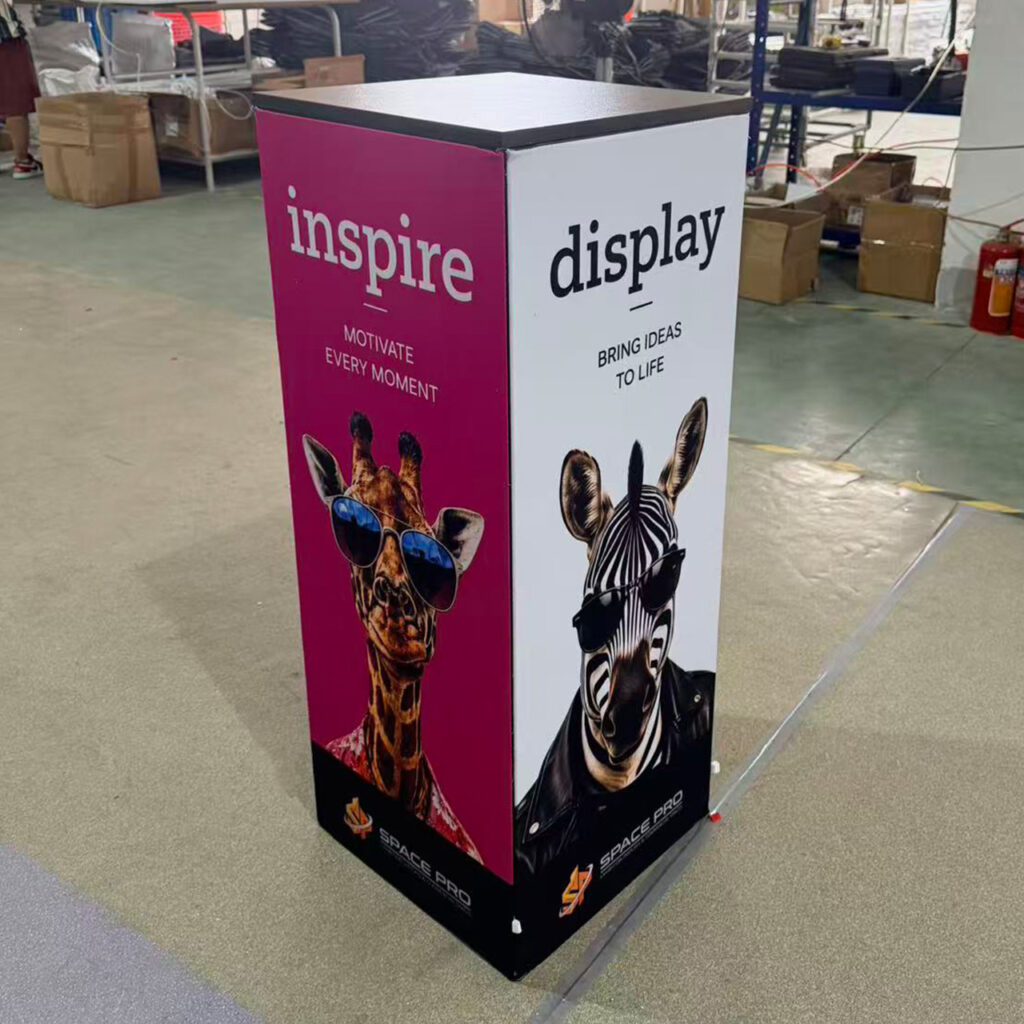 Modular SEG Fabric Display Plinth | Tension Fabric Pedestal Tower