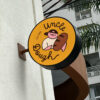 Non-Lit Aluminium Round Blade Sign | Store Front Metal Sign
