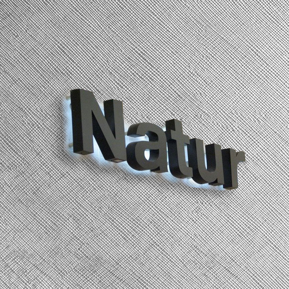 Open Back Stainless-Steel Letters with LED Halo Lit | Back-Lit Channel Letters