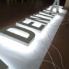 Open Back Stainless-Steel Letters with LED Halo Lit | Back-Lit Channel Letters