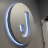 Open Back Stainless-Steel Letters with LED Halo Lit | Back-Lit Channel Letters