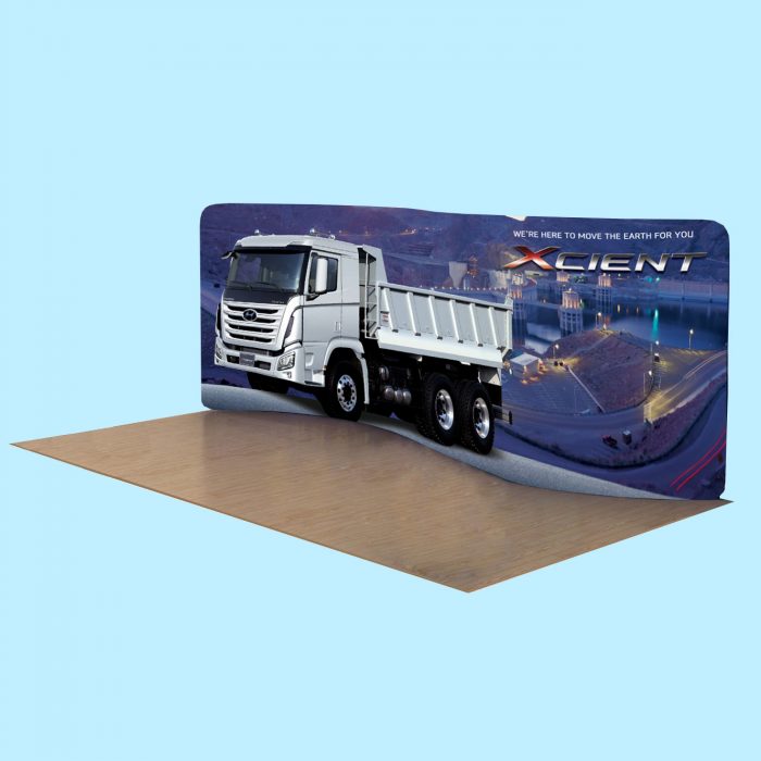 Portable Curved &amp; S Shaped Exhibition Display Walls | Tension Fabric Backdrop