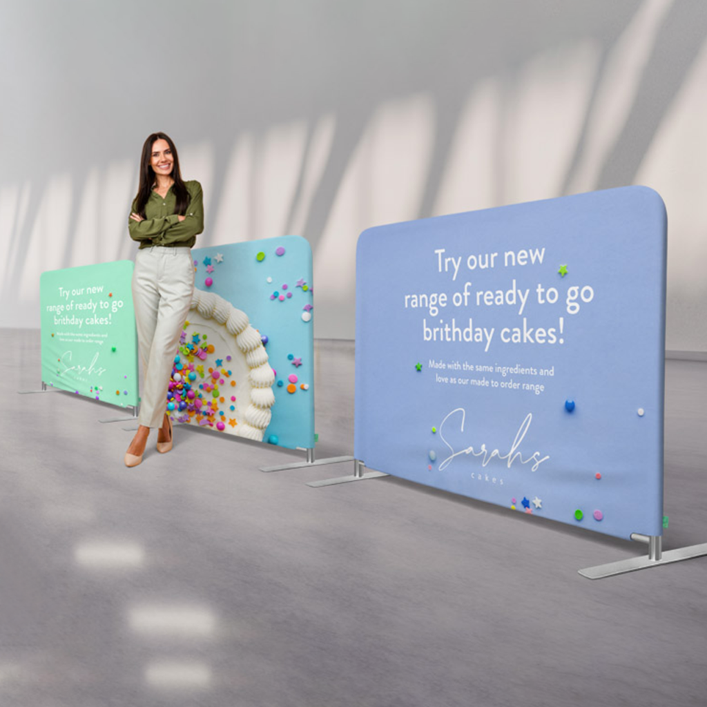 Portable Fabric Crowd Control Barriers | Aluminium Frame Display System