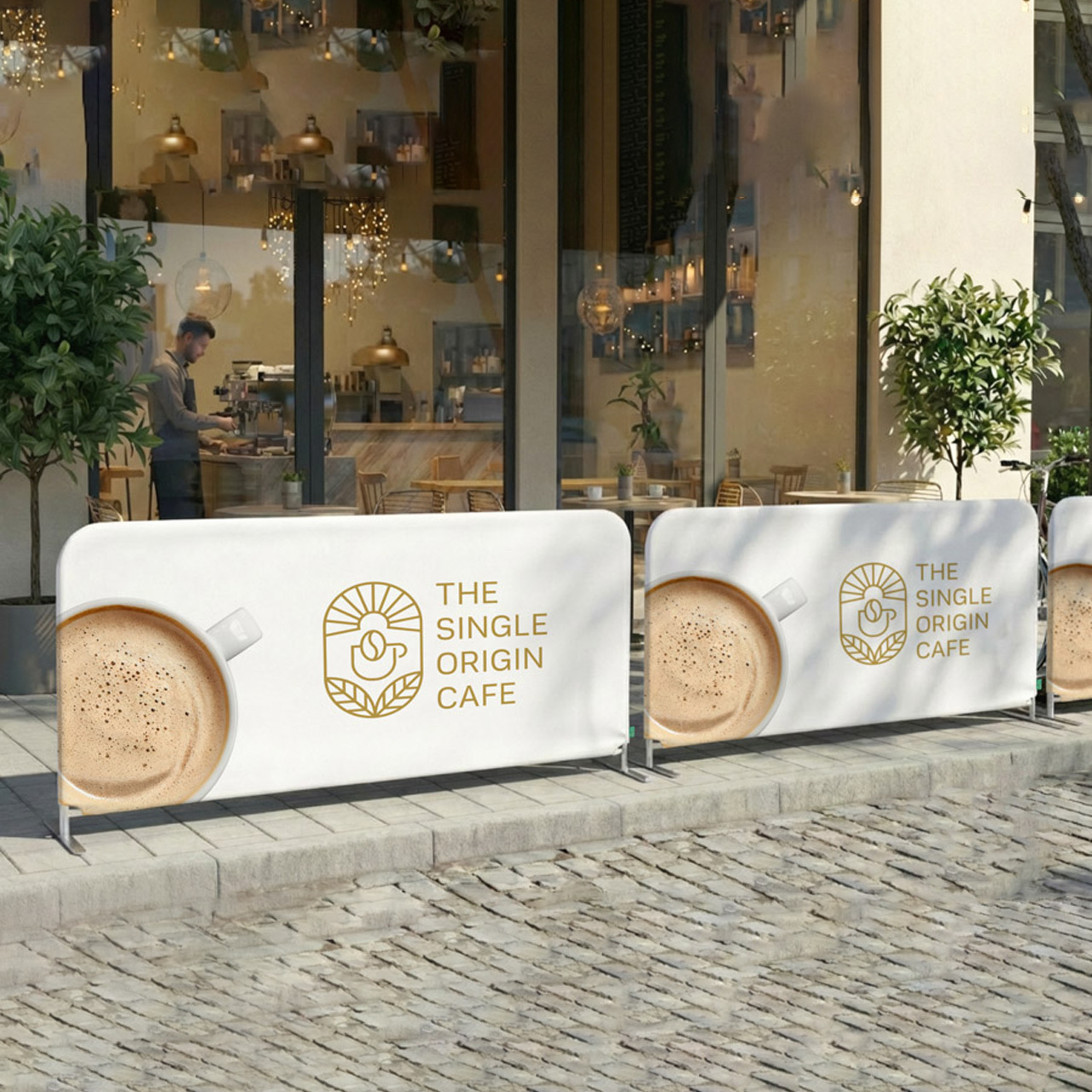 Portable Fabric Crowd Control Barriers | Aluminium Frame Display System