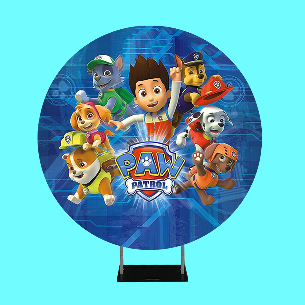 Portable Round &amp; 3D Tension Fabric Backdrops (2000mm Diameter) | Circle Media Walls